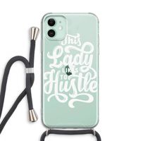Hustle Lady: iPhone 11 Transparant Hoesje met koord