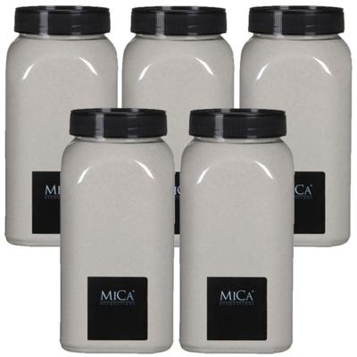 Mica Decorations deco Zand - 5x - 1 kg - cr?me wit - hoby zandkorrels