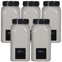 Mica Decorations deco Zand - 5x - 1 kg - cr?me wit - hoby zandkorrels