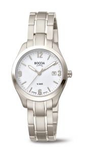 Boccia 3317-01 Horloge Titanium zilverkleurig-parelmoer 31 mm