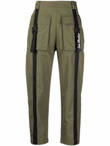 Love Moschino pantalon en coton mélangé à poches à rabat - Vert