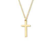 14k Geelgouden Collier met Kruis Hanger 16x9mm - 40-44 cm