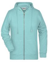 James & Nicholson JN8025 Ladies´ Zip-Hoody - /Glacier-Melange - XXL