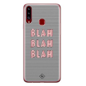 Samsung Galaxy A20s siliconen telefoonhoesje - Blah blah blah
