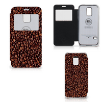 Samsung Galaxy S5 Mini Book Cover Koffiebonen - thumbnail