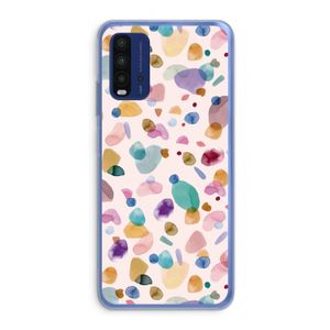 Terrazzo Memphis Pink: Xiaomi Redmi 9T Transparant Hoesje