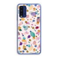Terrazzo Memphis Pink: Xiaomi Redmi 9T Transparant Hoesje