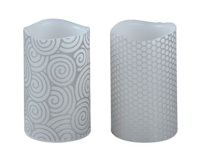 Led kaars 7,5x12,5cm 2ass