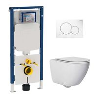 Geberit UP720 toiletset met Saniclear Jama Compact randloos toilet en softclose zitting