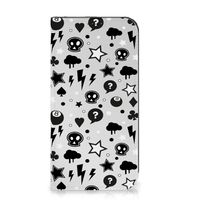 Mobiel BookCase iPhone 15 Pro Max Silver Punk - thumbnail