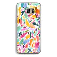 Watercolor Brushstrokes: Samsung Galaxy S7 Edge Transparant Hoesje - thumbnail