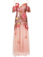 Temperley London robe longue à fleurs brodées - Rose