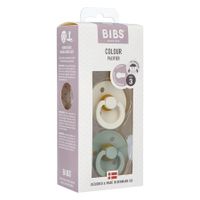 Bibs 3 Fopspeen Duo Sage Ivory