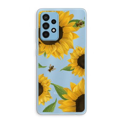 Sunflower and bees: Samsung Galaxy A52 Transparant Hoesje