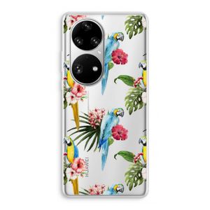 Kleurrijke papegaaien: Huawei P50 Pro Transparant Hoesje