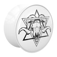 Double Flared Plug met Geo-Skulls Acryl Tunnels & Plugs - thumbnail