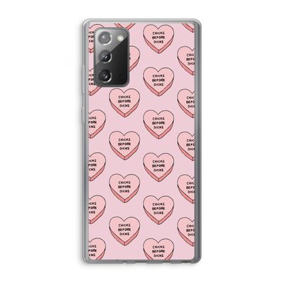 Chicks before dicks: Samsung Galaxy Note 20 / Note 20 5G Transparant Hoesje