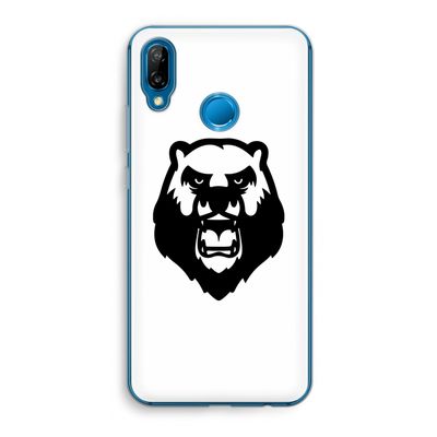 Angry Bear (white): Huawei P20 Lite Transparant Hoesje