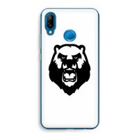 Angry Bear (white): Huawei P20 Lite Transparant Hoesje