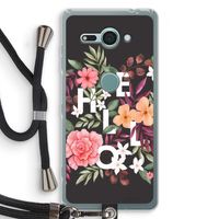 Hello in flowers: Sony Xperia XZ2 Compact Transparant Hoesje met koord