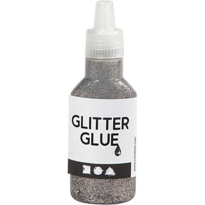 Creativ Company Glitterlijm, zilver, 25 ml/ 1 fles