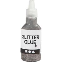 Creativ Company Glitterlijm, zilver, 25 ml/ 1 fles