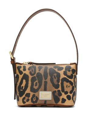 Dolce & Gabbana sac porté épaule Crespo à imprimé léopard - Tons neutres