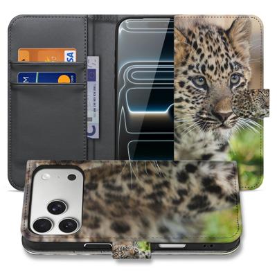 Apple iPhone 17 Pro | Bookcase | Hoesje Met Pasjes Baby Luipaard