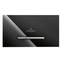 Villeroy & Boch Viconnect bedieningsplaat M300 DF frontbediend 25.3x14.5cm glas zwart/RVS 922160RB