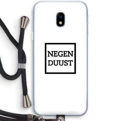 Negenduust vierkant: Samsung Galaxy J3 (2017) Transparant Hoesje met koord
