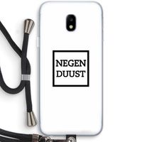 Negenduust vierkant: Samsung Galaxy J3 (2017) Transparant Hoesje met koord
