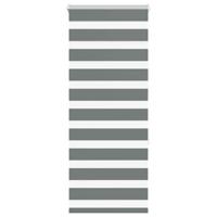 Zebra rolgordijn 60x150 cm stofbreedte donkergrijs 55,9 cm