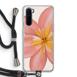 Pink Ellila Flower: OnePlus Nord Transparant Hoesje met koord