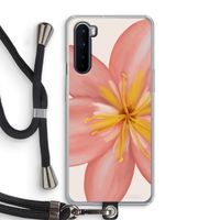 Pink Ellila Flower: OnePlus Nord Transparant Hoesje met koord
