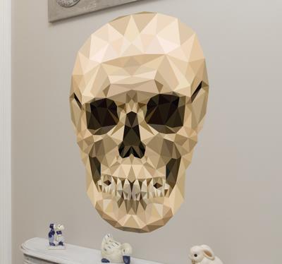 Muursticker Geometrische Schedel