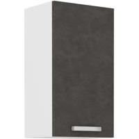 Hoge kast met 1 draaideur - Mat grijs - L 40 x D 31,6 x 72 cm - LASSEN