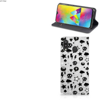 Mobiel BookCase Samsung Galaxy M20 Silver Punk - thumbnail