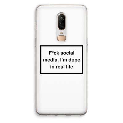 I'm dope: OnePlus 6 Transparant Hoesje