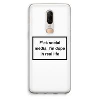 I'm dope: OnePlus 6 Transparant Hoesje