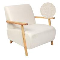 Beliani - LESJA - Fauteuil - Lichtbeige - Bouclé