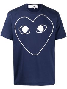 Comme Des Garçons Play t-shirt à logo imprimé - Bleu