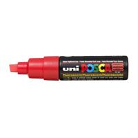 Paintmarker Uni POSCA PC8K breed schuin fluor rood