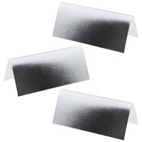 Naamkaartjes/plaatskaartjes metallic - Bruiloft - zilver - 100x stuks - 7 x 3 cm