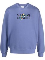 Maison Kitsuné sweat en jersey à logo imprimé - Violet