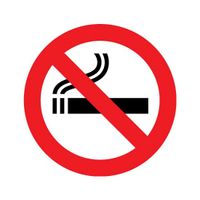 Sticker - verboden te roken - rond - D14,8 cm - Verbodsborden   -