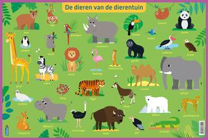 Educatieve onderleggers - De dieren van de dierentuin