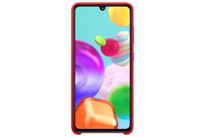 Silicone Cover EF-PA415 - Achterzijde behuizing voor mobiele telefoon - silicone - rood - voor Galaxy A41 Silicone Cover EF-PA415 - Achterzijde behuizing voor mobiele telefoon - silicone - rood - voor Galaxy A41