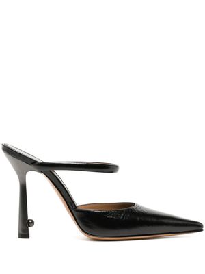 Off-White mules Lollipop 110 mm à fini verni - Noir