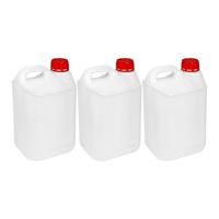 Jerrycan voor water/vloeistoffen - 3x - 5 liter - Kunststof - met draaidop - 12 x 18 x 30 cm - thumbnail