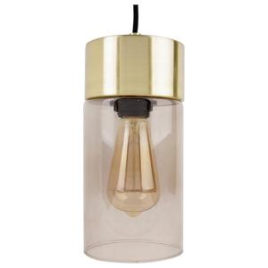 Leitmotiv Pendant Lamp Lax 24.5 x 12 cm grey - metal & glass